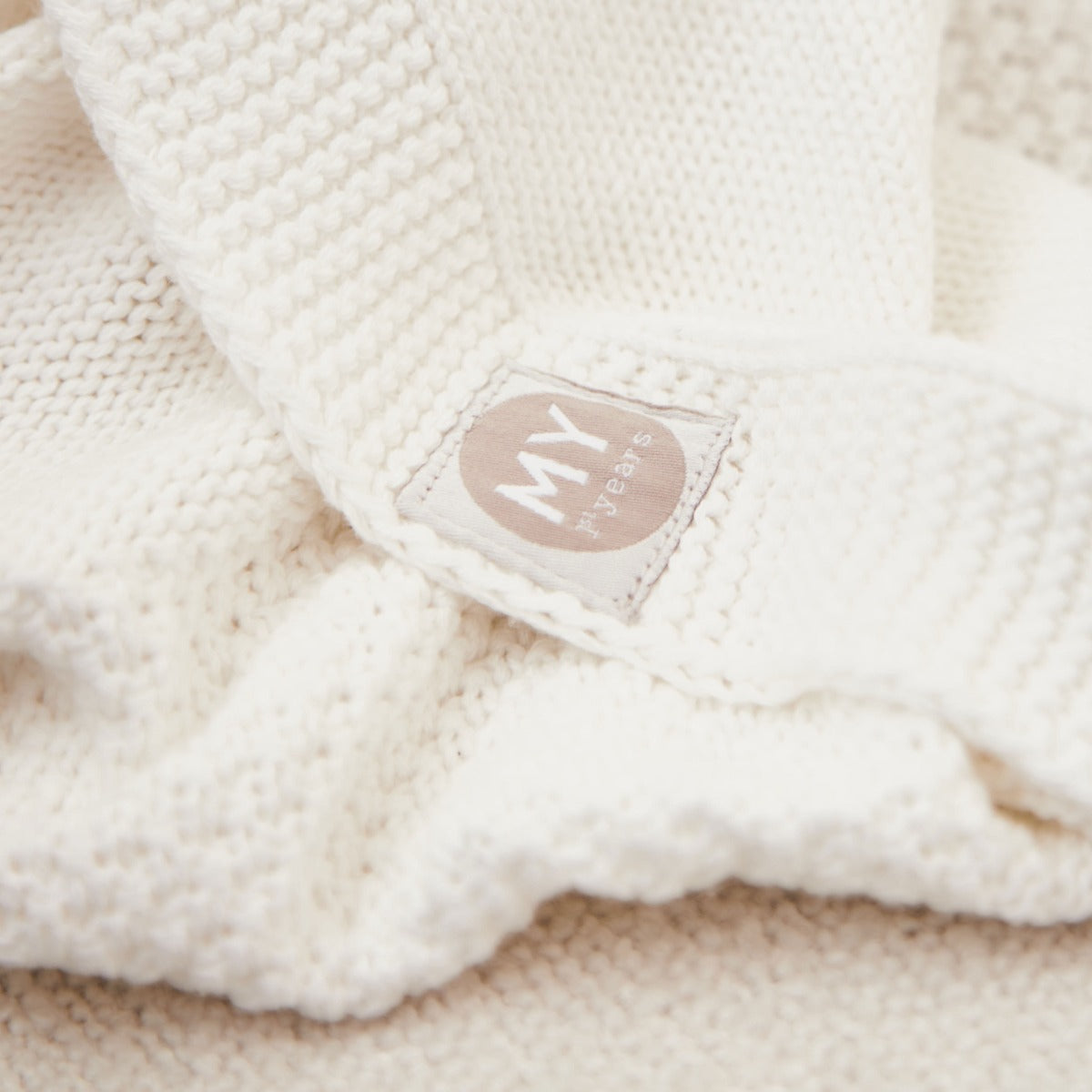Personalized Christening Ivory Cotton Baby Shawl