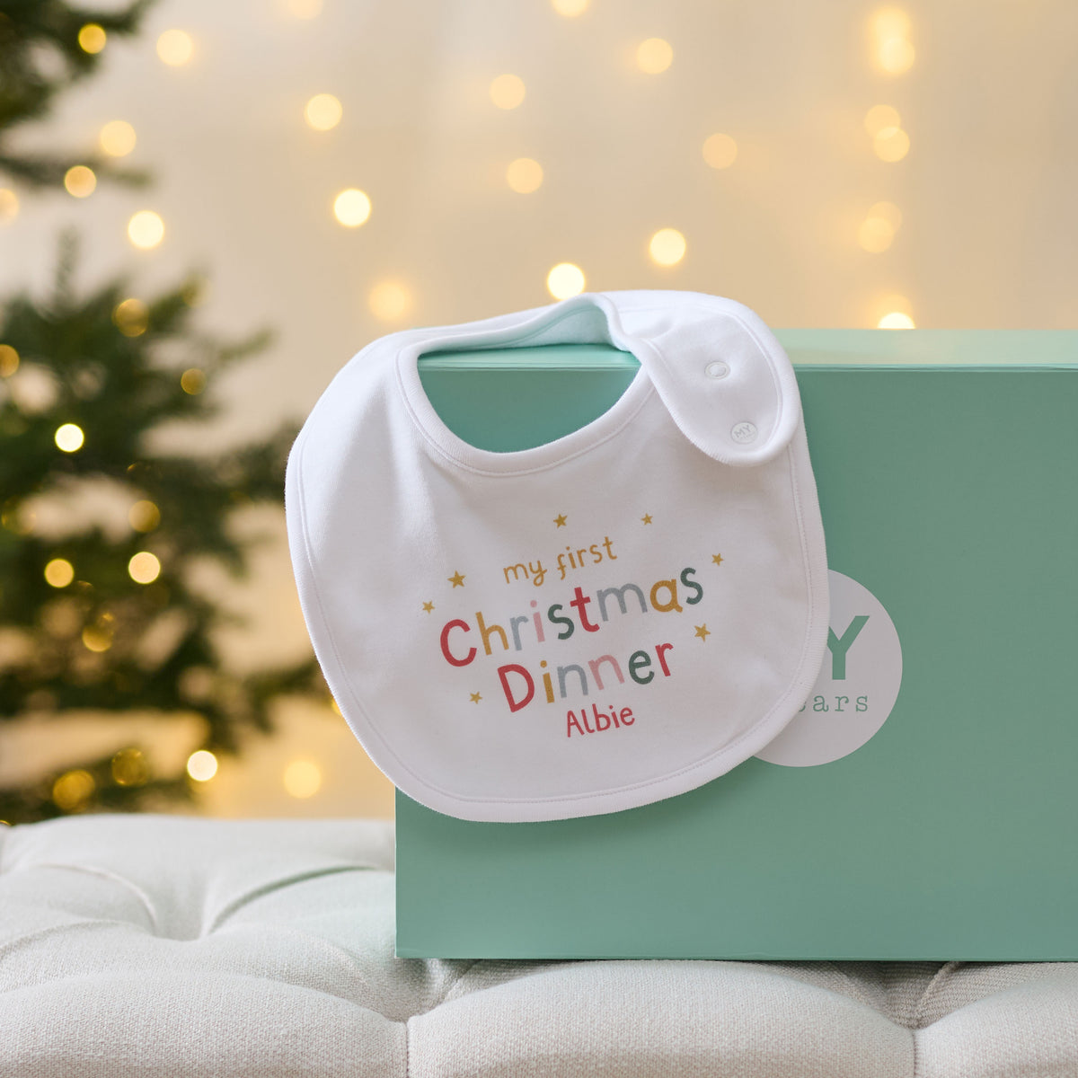 Personalised My First Christmas Dinner Bib