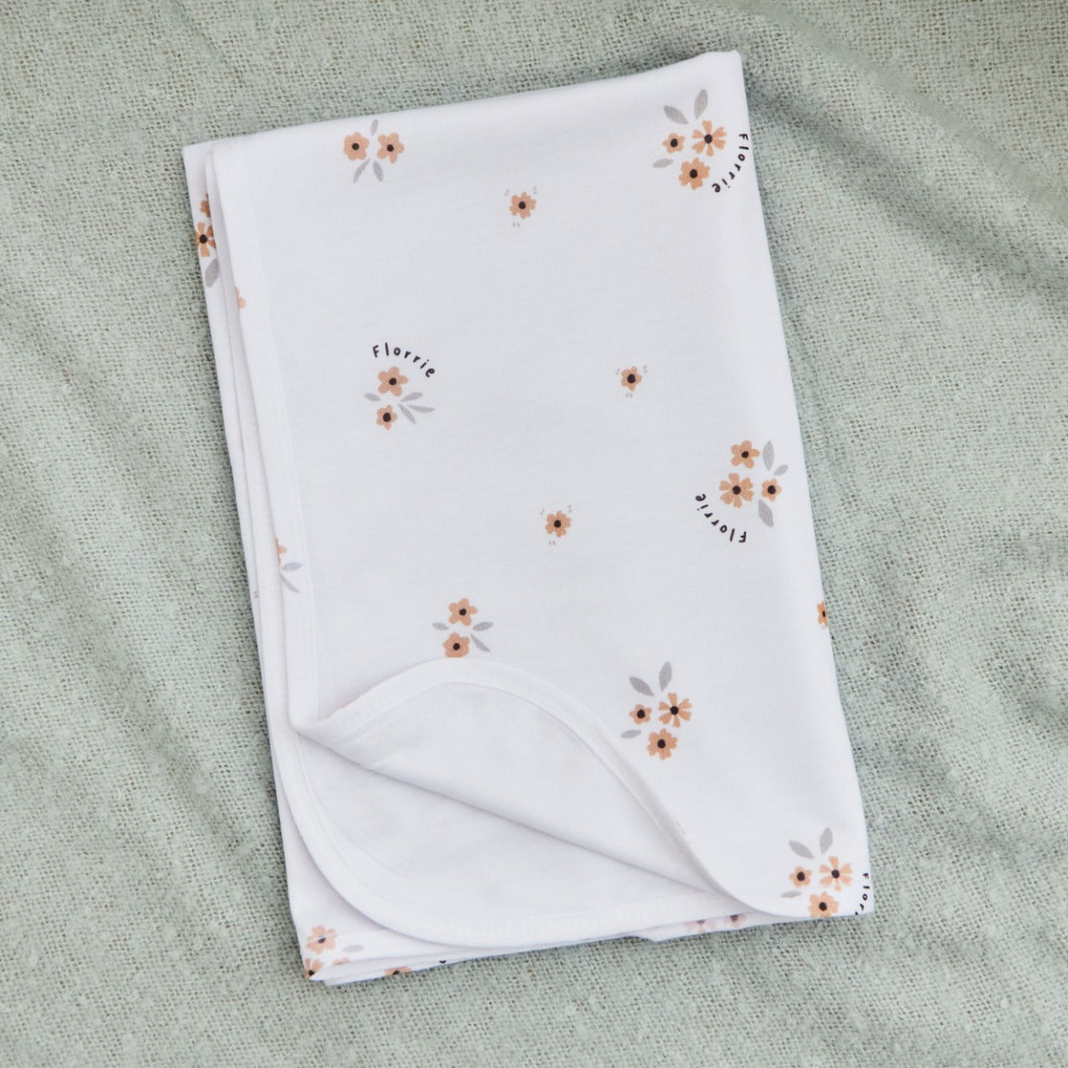 Personalized Yellow Floral Print Jersey Blanket