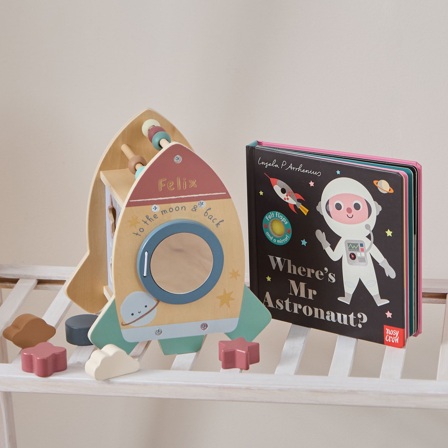 Personalised Rocket Read and Play Gift Set