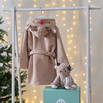 Personalised Brown Reindeer Snuggle and Cuddle Gift Set