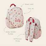 Personalised Heart Pattern Mini Backpack