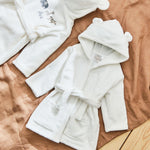 Personalized Safari Ivory Fleece Robe with Ears