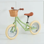 Personalised Big Jigs Green Toddlers Balance Bike with Basket