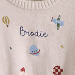 Personalised Under the Same Sky Oatmeal Jumper