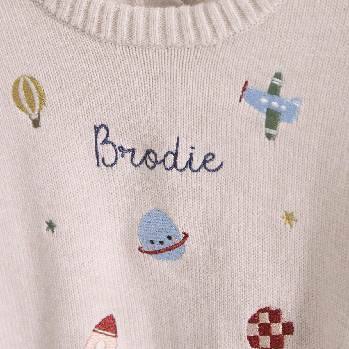 Personalised Under the Same Sky Oatmeal Jumper