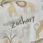 Personalised Neutral Safari Grab Handle Lunchbag