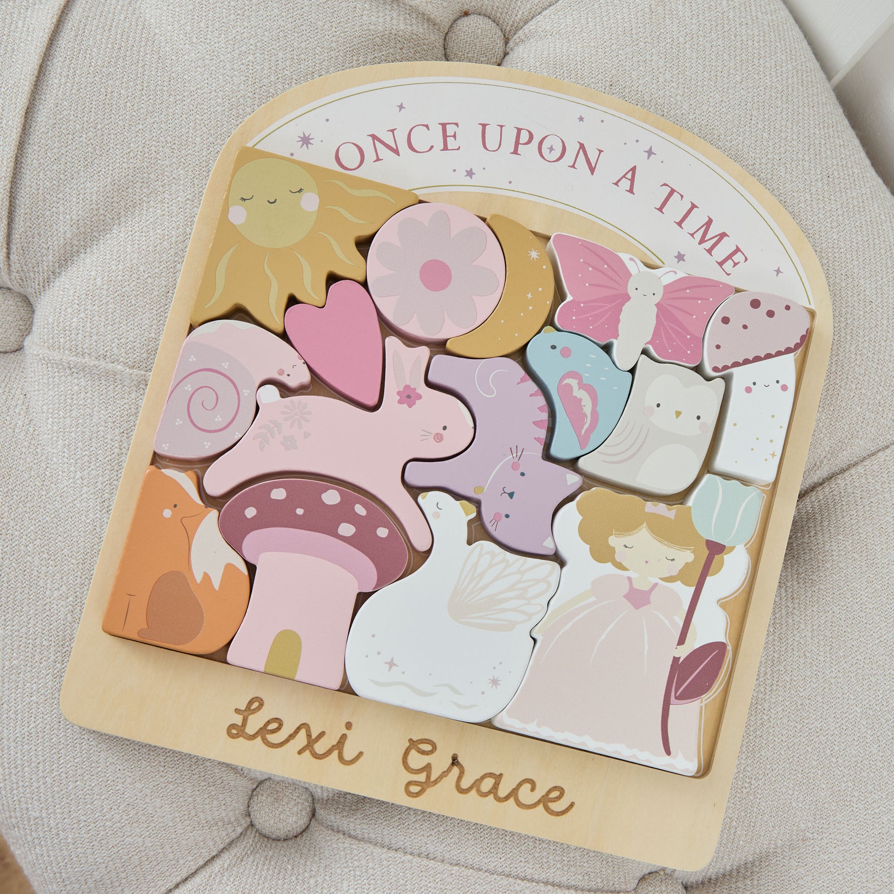 Personalised Pink Stacking Puzzle FSC®