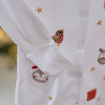 Personalised Christmas Embroidered Sleepsuit