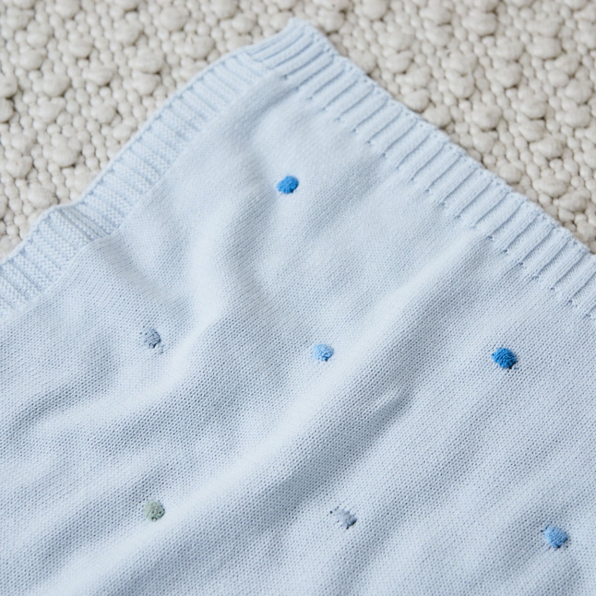 Personalized Blue Spot Bobble Blanket