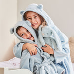 Personalized Blue Fleece Robe with Ears