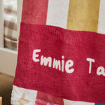 Personalized Red Christmas Checkered Fleece Blanket
