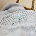 Personalized Grey Star Jacquard Baby Blanket