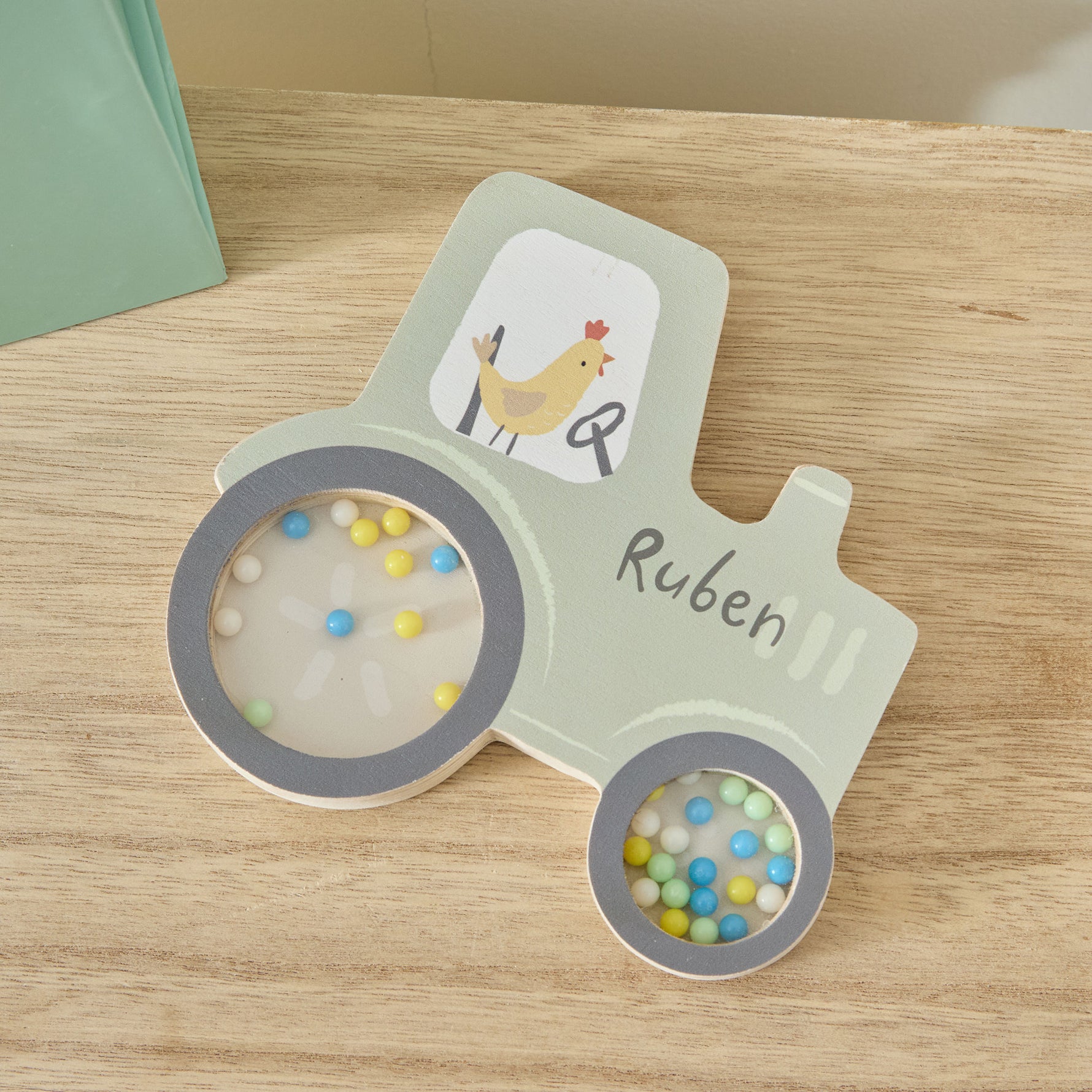 Personalised Tractor Rattle FSC® 