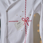 Personalised Most Special Christmas Present Wrap Sleepsuit and Hat Set