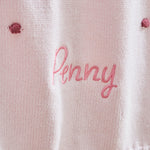 Personalized Pink Spot Bobble Blanket