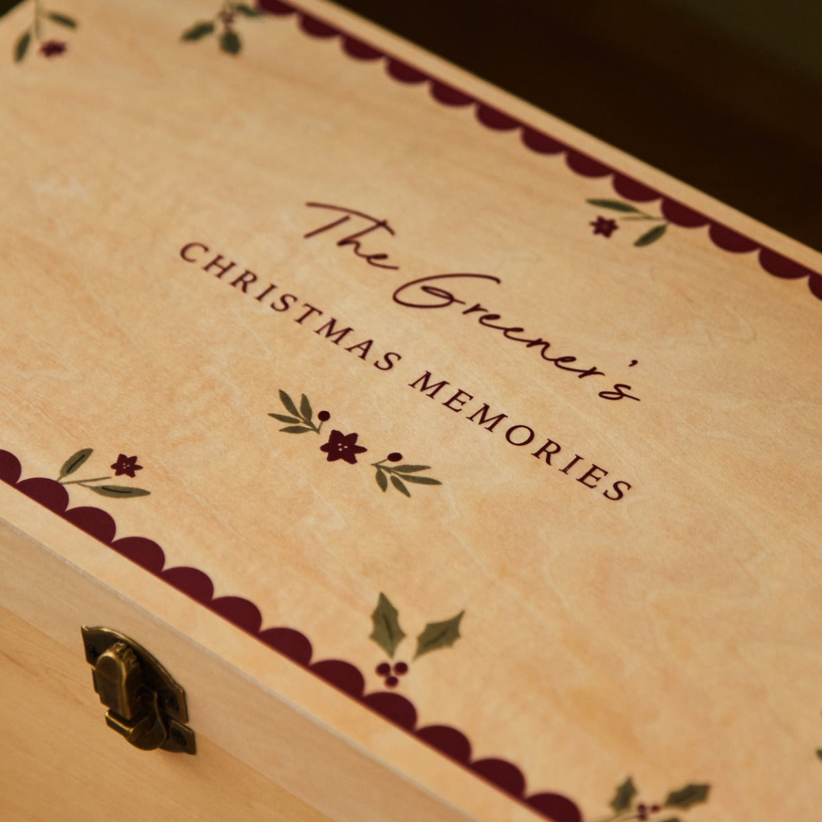 Personalised Traditional Christmas Memories Box