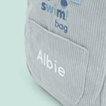 Swim! Personalised Blue Cord Mini Backpack