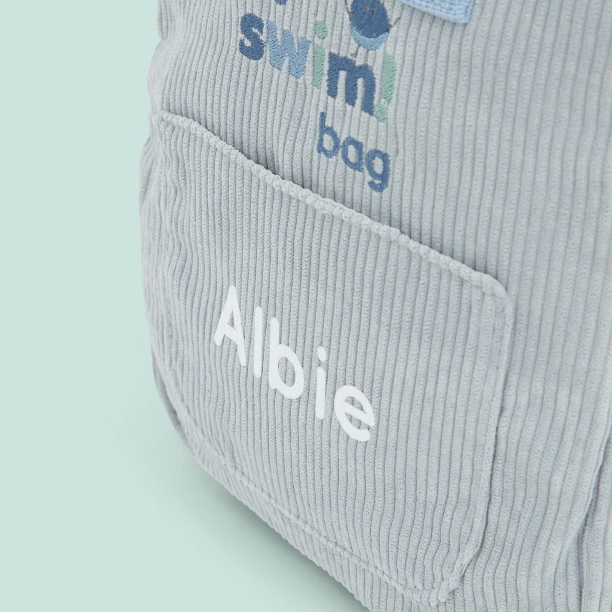 Swim! Personalised Blue Cord Mini Backpack