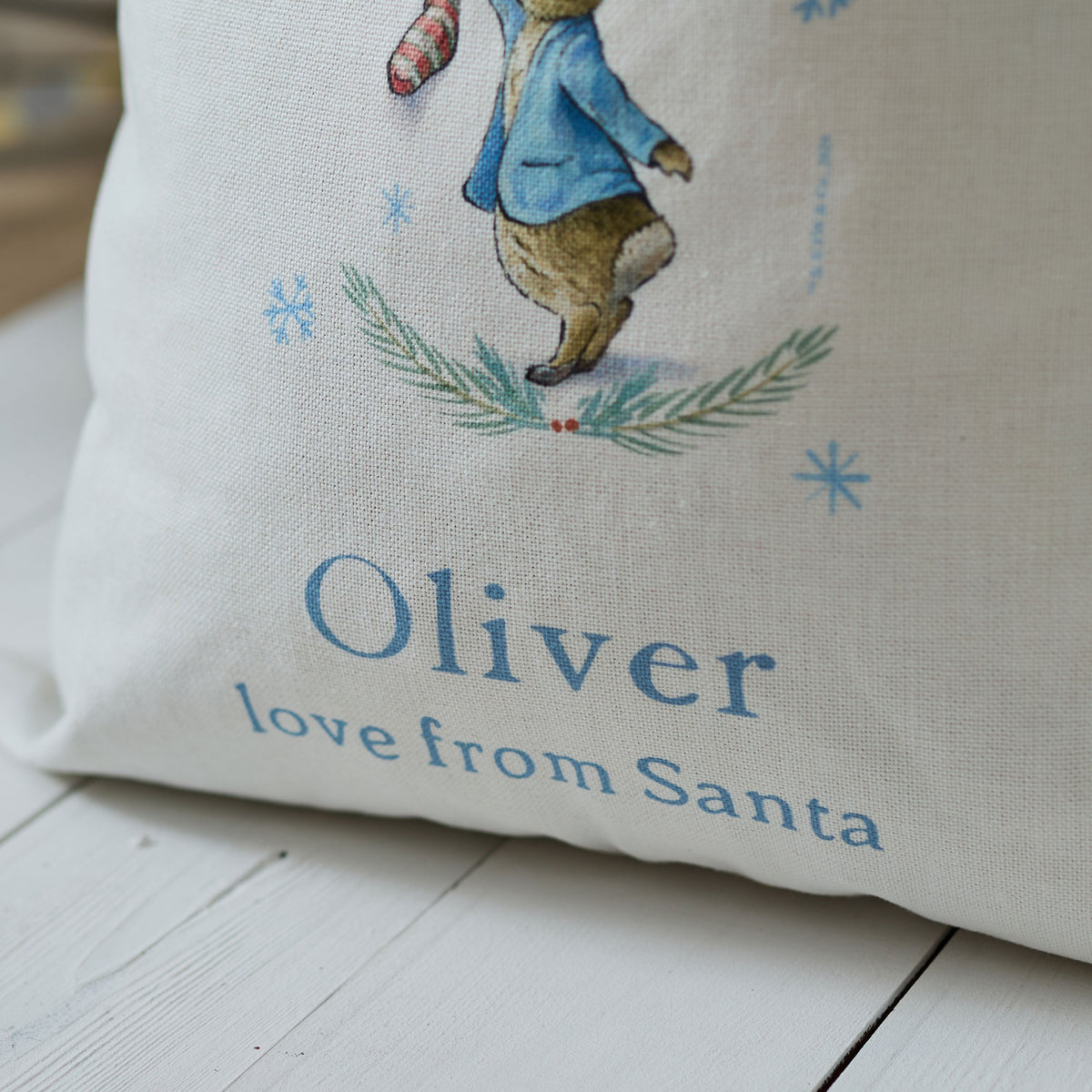 Personalised Peter Rabbit™ Blue Christmas Sack