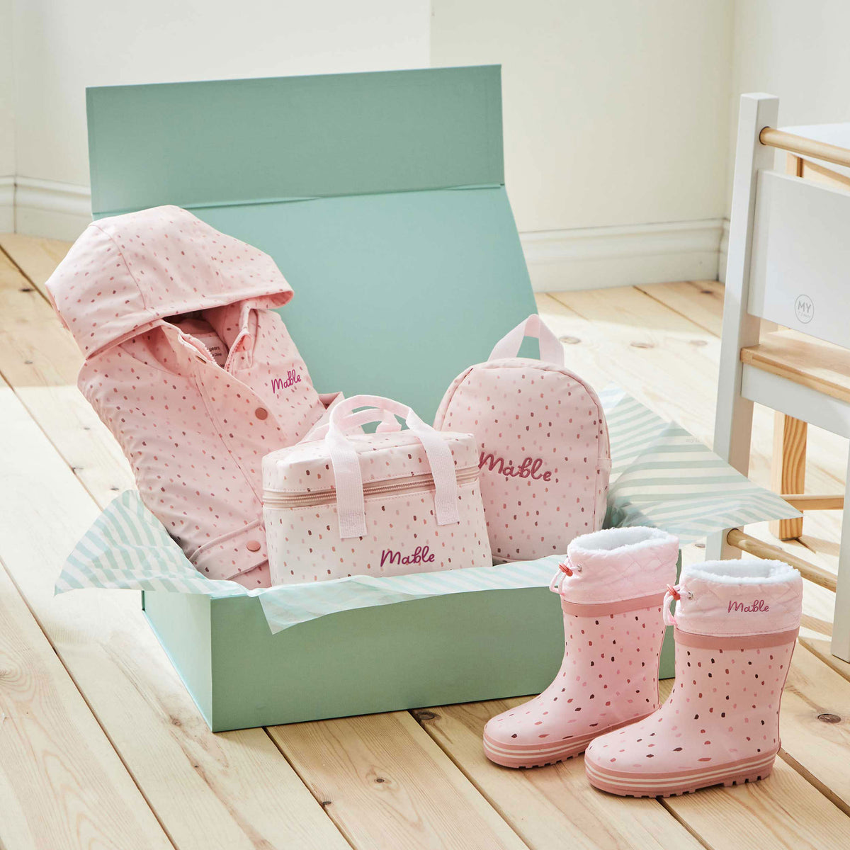 Personalised Ultimate Pink Spot School Starter Gift Set