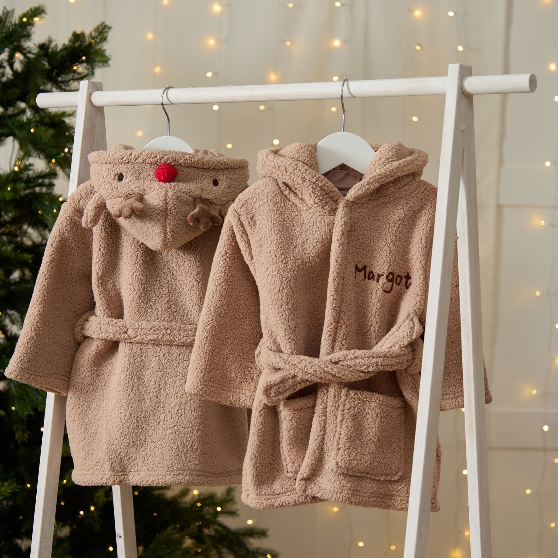 Personalised Red Nose Brown Reindeer Robe