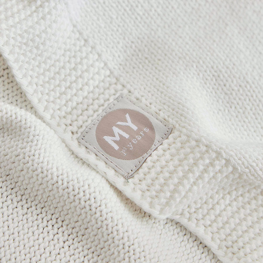Personalized Born to be Loved Ivory Baby Shawl Blanket