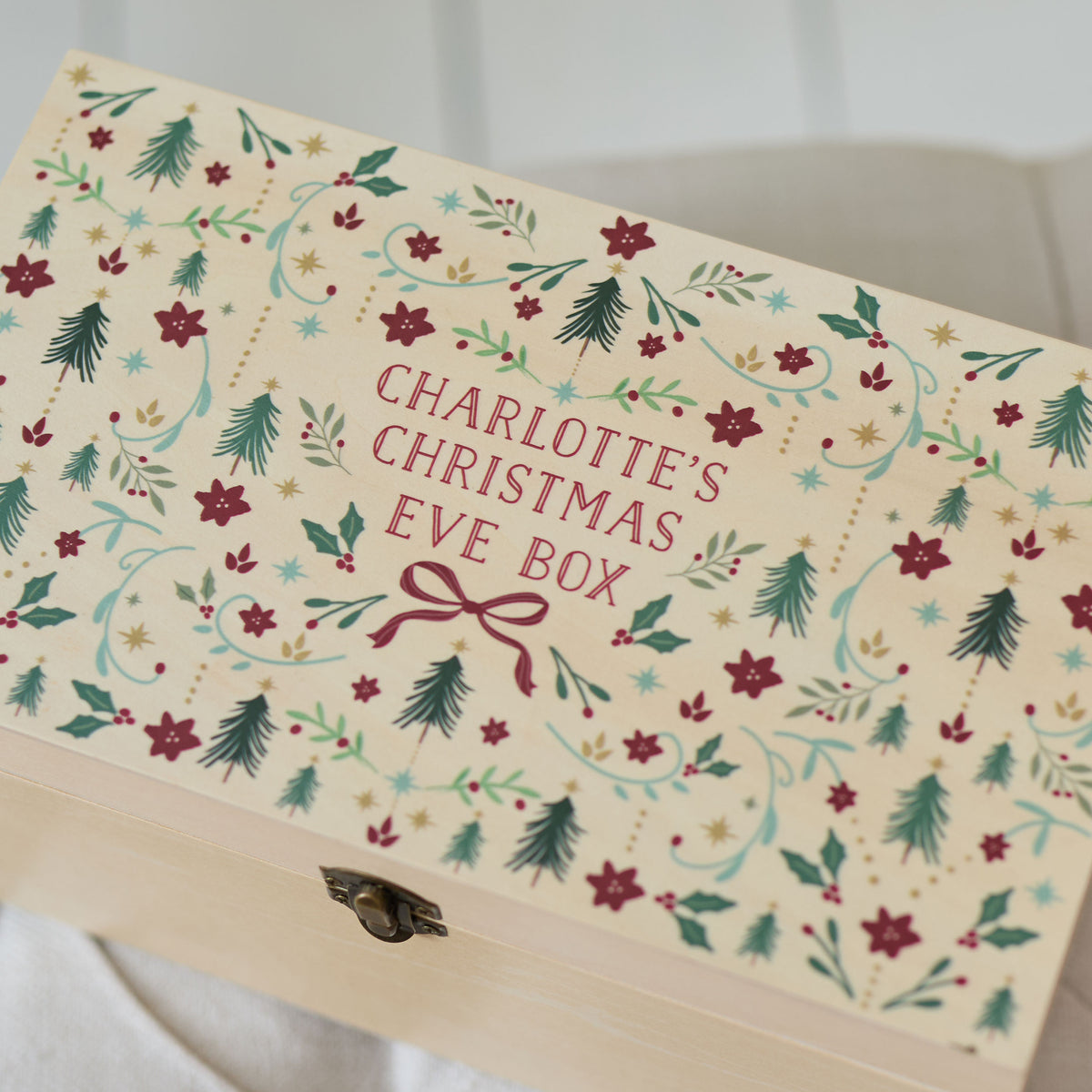 Personalised Folklore Design Christmas Keepsake Box FSC®
