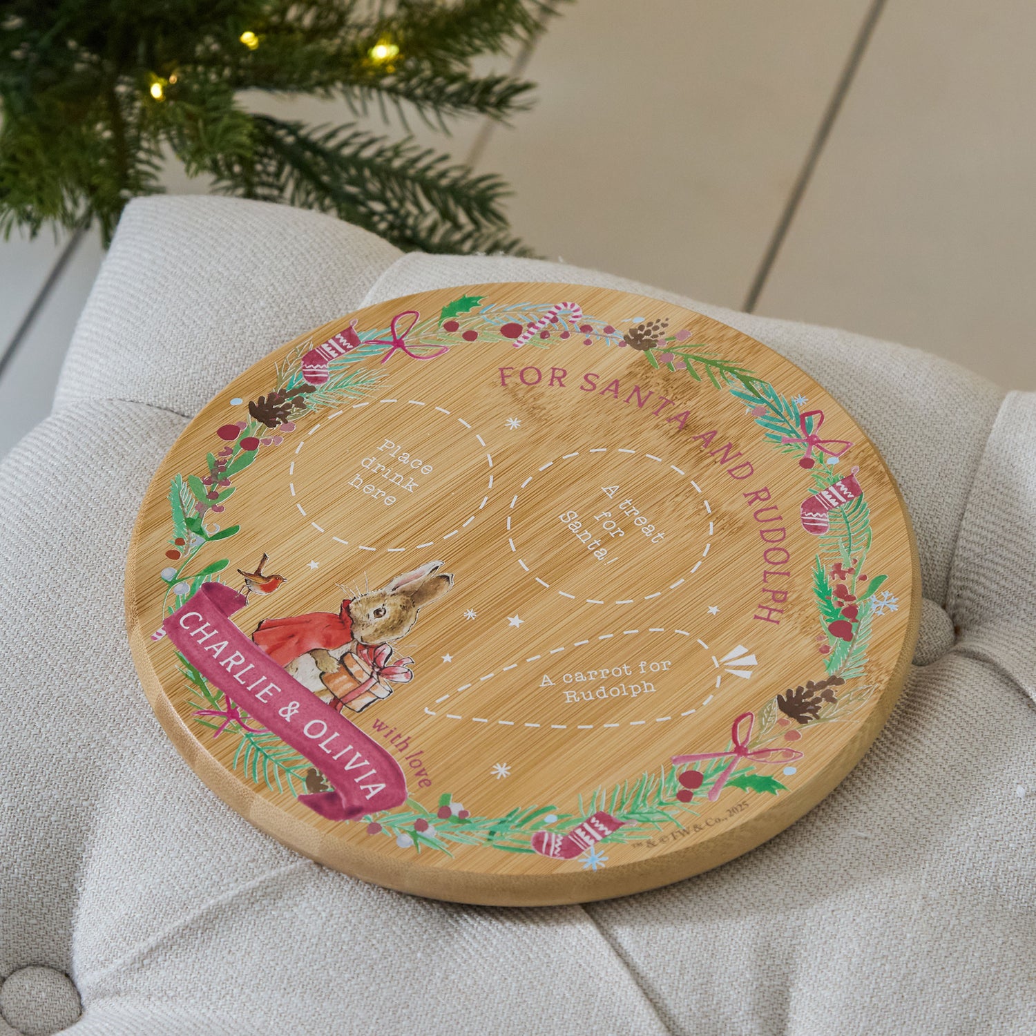 Personalised Flopsy™ Christmas Santa Platter