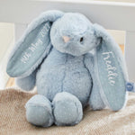Personalised Blue Bunny Soft Toy - Embroidered