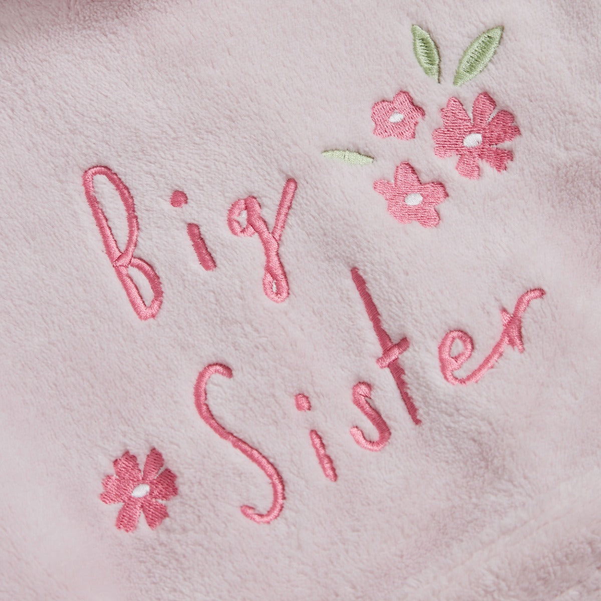 Personalized Big Sister Pink Fleece Robe