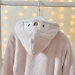 Personalised Pink Penguin Fleece Robe
