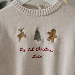 Personalised My 1st Christmas Oatmeal Jumper