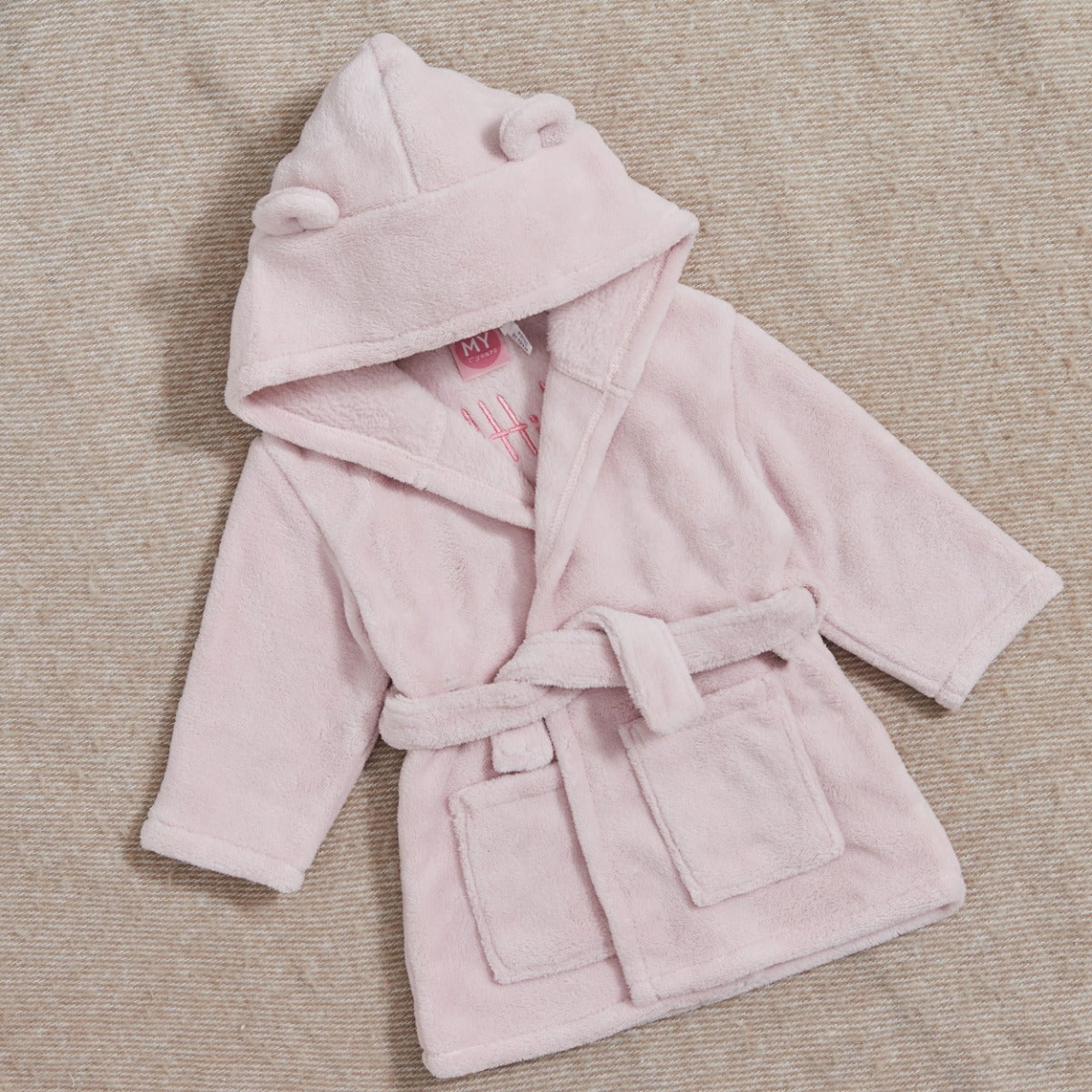Personalized Little Sister Pink Fleece Robe
