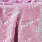 Personalized Pink All-Over Print Fleece Blanket