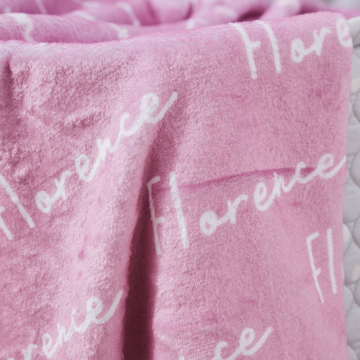 Personalized Pink All-Over Print Fleece Blanket