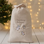 Personalised Penguin Cream Borg Sack