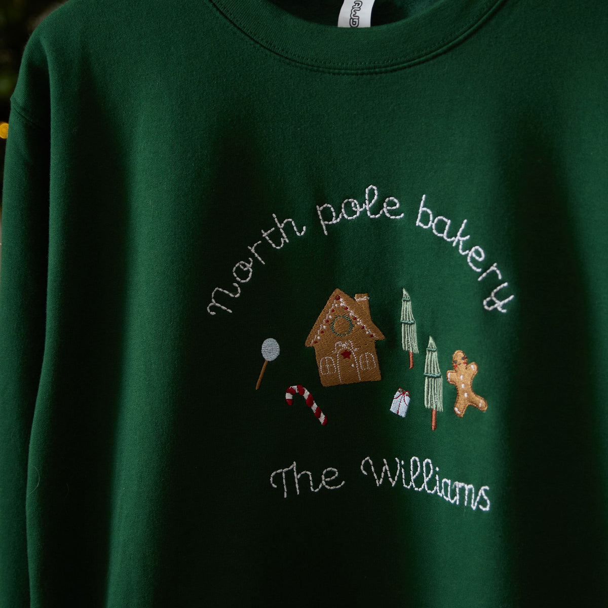 Personalised Adults Green Bakery Jumper