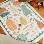 Personalised Autumn Pumpkin Tea Towel