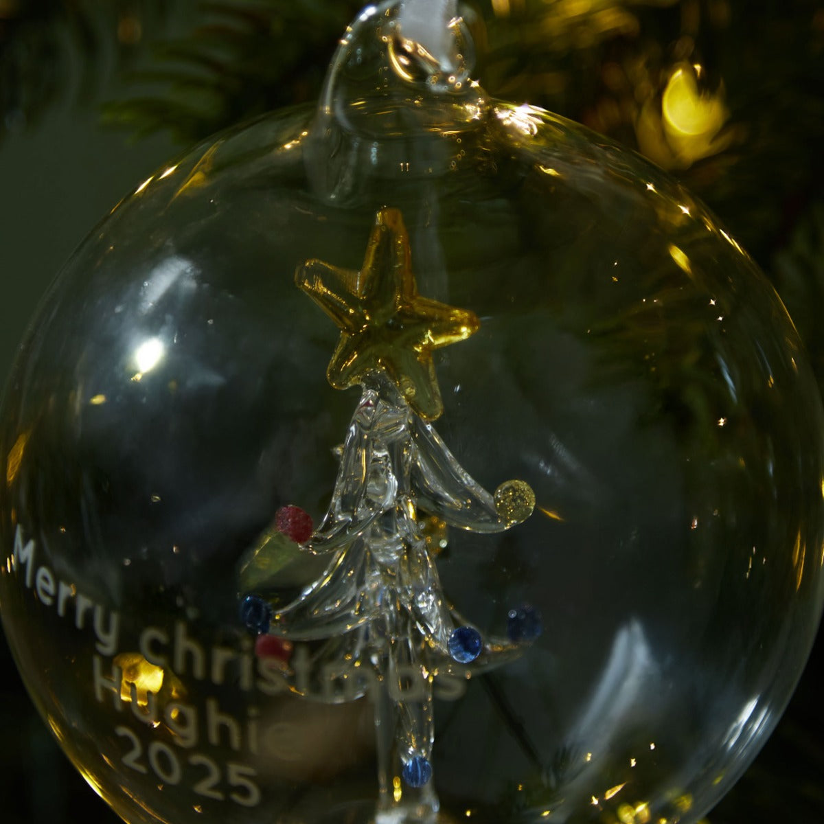 Personalised Merry Christmas Tree Bauble