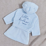 Personalized Little Brother Blue Fleece Robe