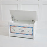 Personalised Little Town White Wooden Toy Chest FSC®