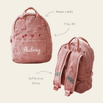 Fruit Design Pink Cord Mini Backpack