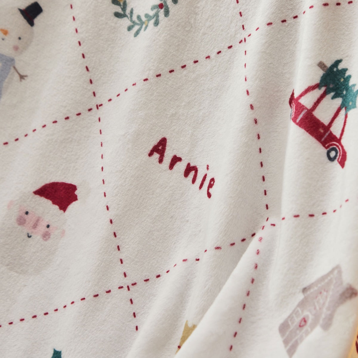 Personalised Christmas All Over Print Fleece Blanket