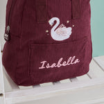Personalised Swan Berry Mini Cord Backpack