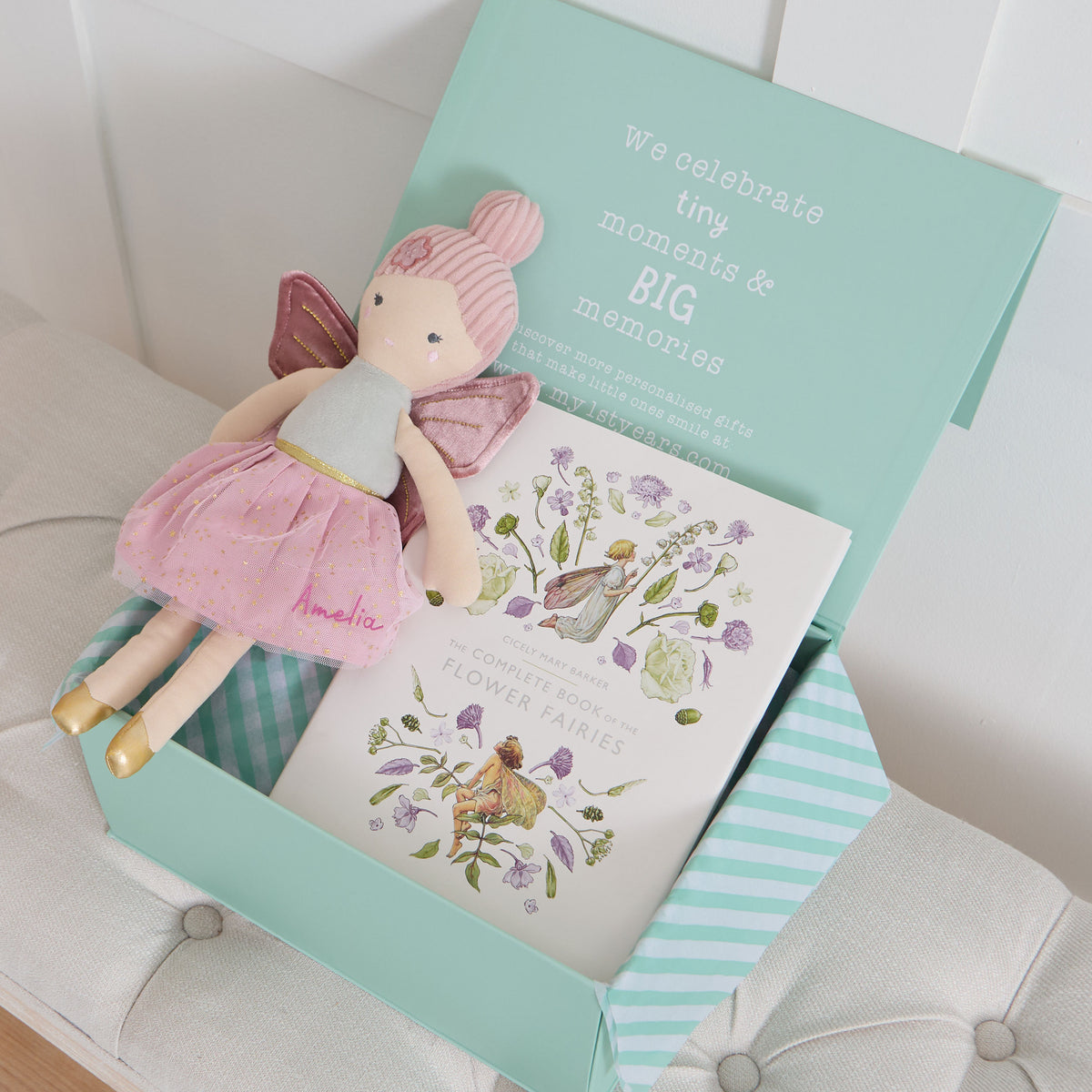Personalised Complete Flower Fairies Book and Doll Gift Set