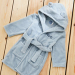 Personalized Blue Fleece Robe with Ears