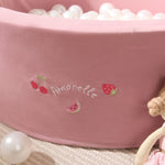 Personalised Fruit Embroidered Pink Ball Pit