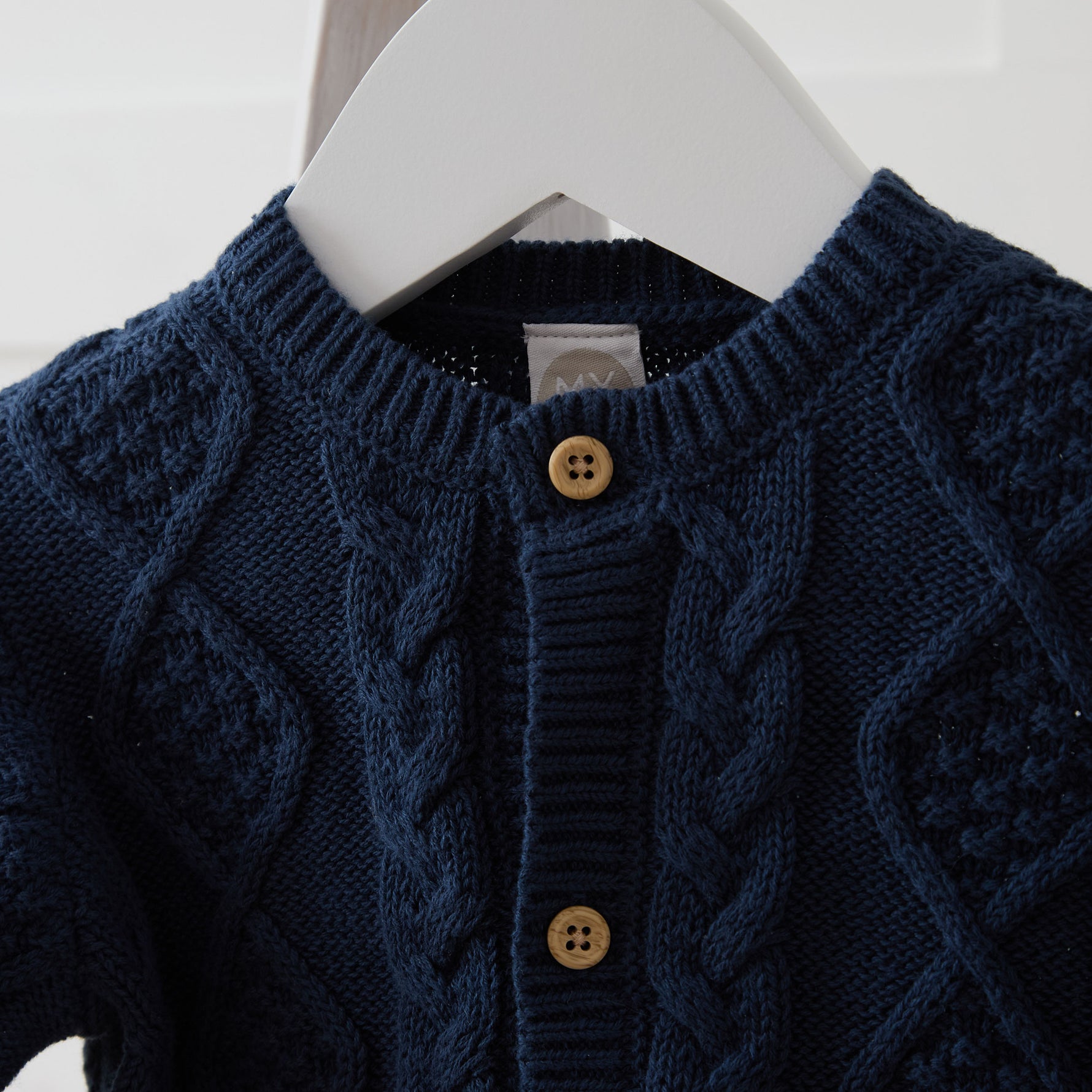 Personalised Organic Cotton Navy Cardigan