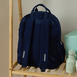 Personalised Green Dino Large Navy Cord Backpack